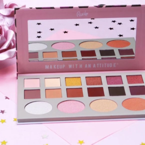 Rude Cosmetics NEW Leopardina 12 Eyeshadow + 4 Highlighter Palette- NIB - Picture 1 of 7